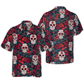 Sugar Skulls And Roses Hawaiian Shirt