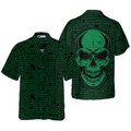 Binary Code Skull Hawaiian Shirt