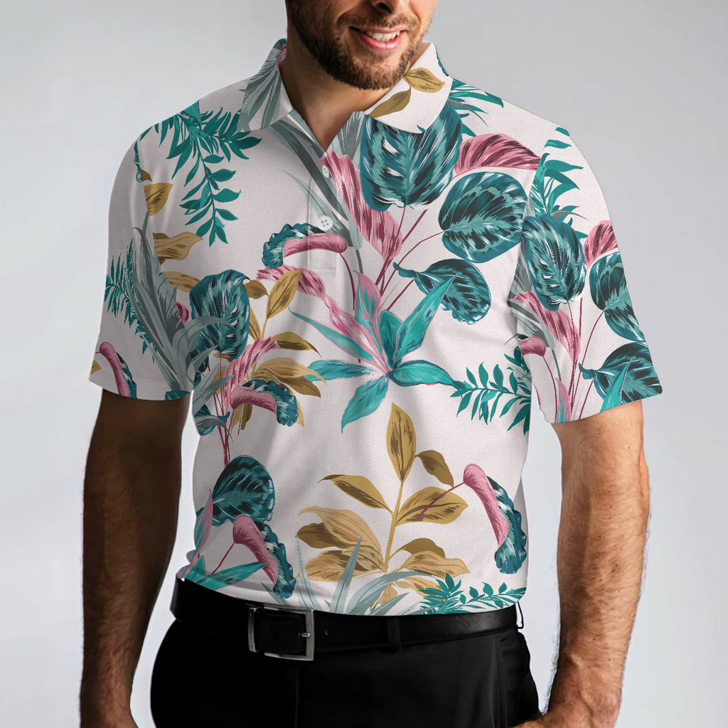 Exotic Tropical Plants Polo Shirt, Best Tropical Plant Polo Shirt For Adults, Tropical Themed Shirt